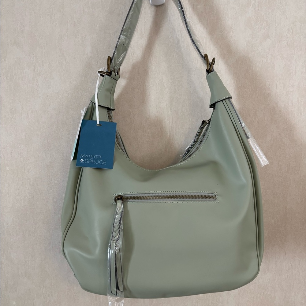 Market & Spruce Green Hobo Bag with Adjustable Strap